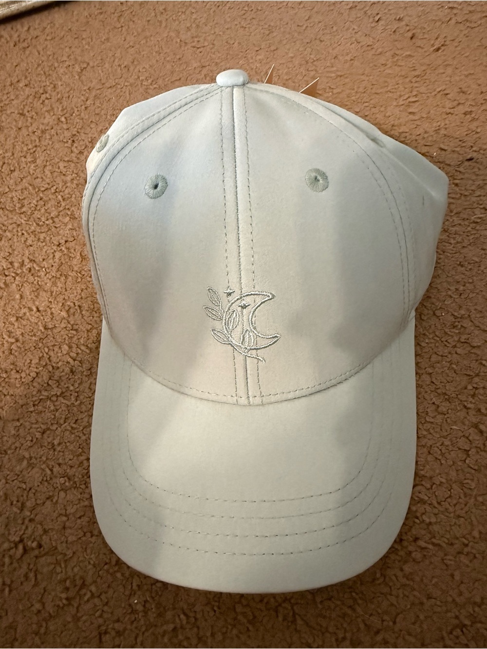Blogilates Light Greenish Gray Embroidered Ponytail Hat